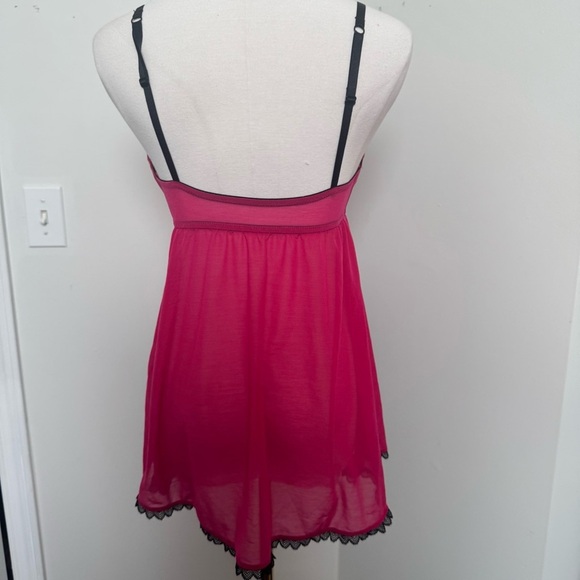 La Senza Pink Lace Trim Babydoll corset top M push up y2k princess - Picture 5 of 7